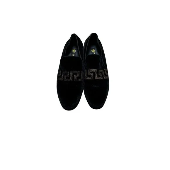 Versace Size 42 US 9 Black Velvet Medusa Loafers Versace Medusa Velvet Loafers Black Size 40 / 7 – Area52houston main image 3